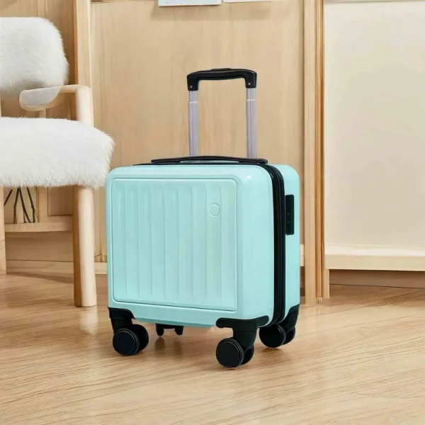 18in ABS Lightweight Carry-on Luggage Waterproof Universal Spinner Wheel Travel Lock Suitcase 2-Section Handle For Under 160cm