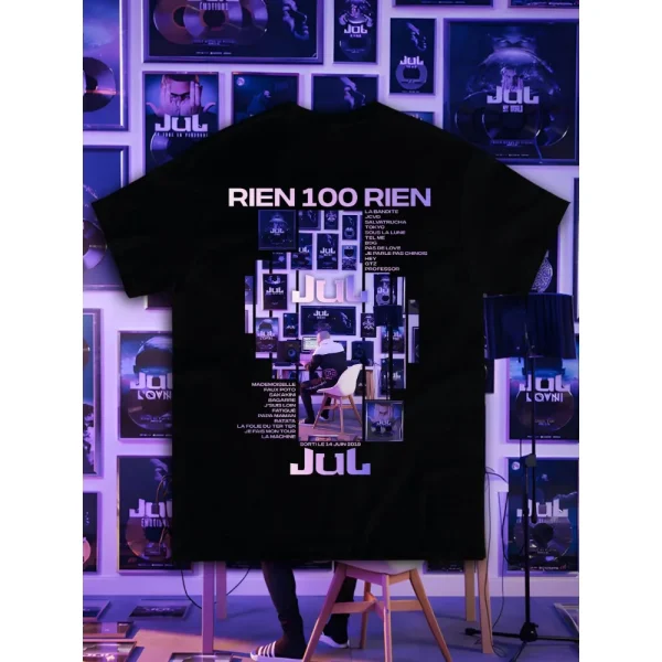 Cotton T-shirt Summer Clothes France Rapper Jul Nothing Men Women Short Sleeves Oversized Y2k Top Clothing Casual Unisex T-shirt